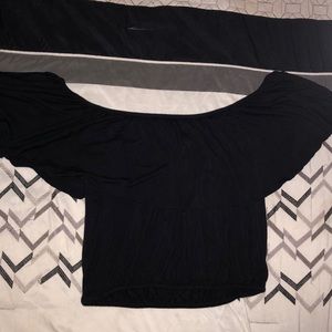 Cropped off the shoulder top